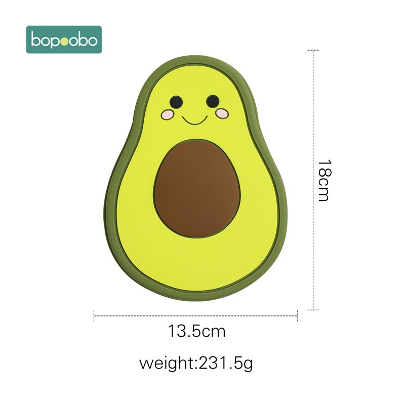 Bopoobo Baby Schalen Platten Gabel Silikon Saug Fütterung Lebensmittel Geschirr Nette Avocado freundlicher Gerichte Lebensmittel Fütterung Schüssel für freundlicher