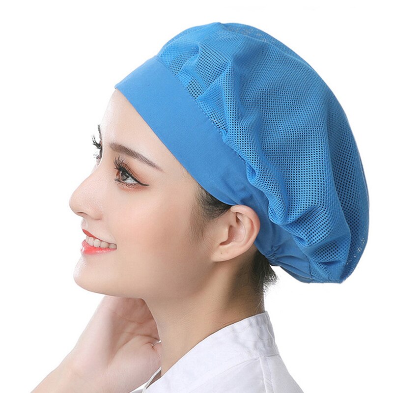 Gorras de malla elástica Unisex, gorros de trabajo transpirables para cafetería, Bar, cocina, restaurante, Hotel, panadería, camarero, Chef