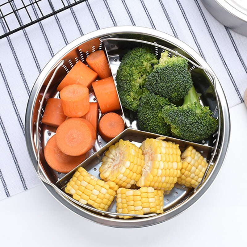 High Stainless Steel Pot Steamer Basket Egg Steamer Rack Divider for Pressure Cooker Pot LG66