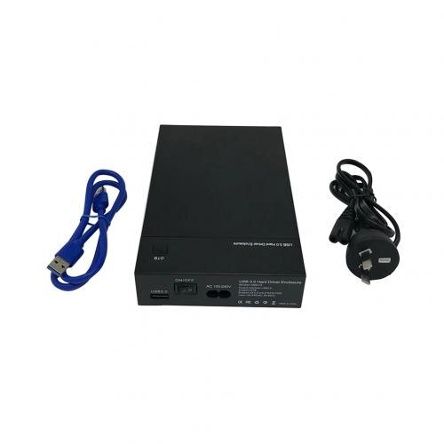 USB 3.0 à SATA III boîtier de disque dur externe Support à la fois 2.5 "et 3.5" SATA HDD SSD adaptateur intégré: Black UK Plug