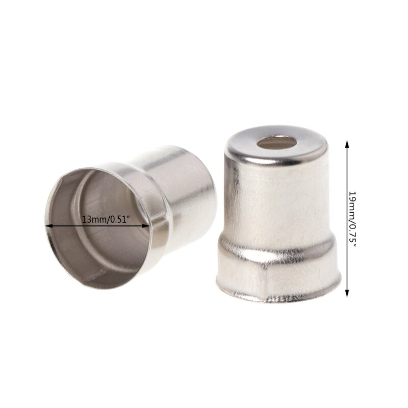 13Mm Diameter Stalen Cap Magnetron Vervanging Ronde Gat Magnetron Silver Tone 14.5Mm Diameter 5 Stks/set