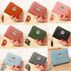 Maison Fabre Women' S Outdoor Trend Solid Color Flower Fringed Leather Card Wallet Simple Bag Coin Bag Card Bag