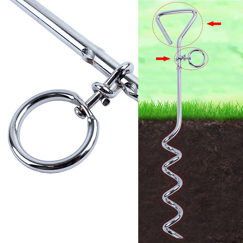 Heavy Duty Dog Puppy Tie Out Stake Pet Leash Anchor Stake for Outdoors Yard Camping