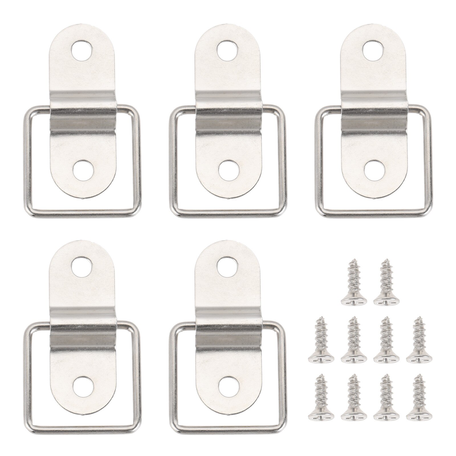 10/5 PCS D-Ring Tie Down Metal D-Rings Trailer Drawer Cabinet Rectangle Handle D Ring Mounting Plate for Car Truck Bed Cargo: C