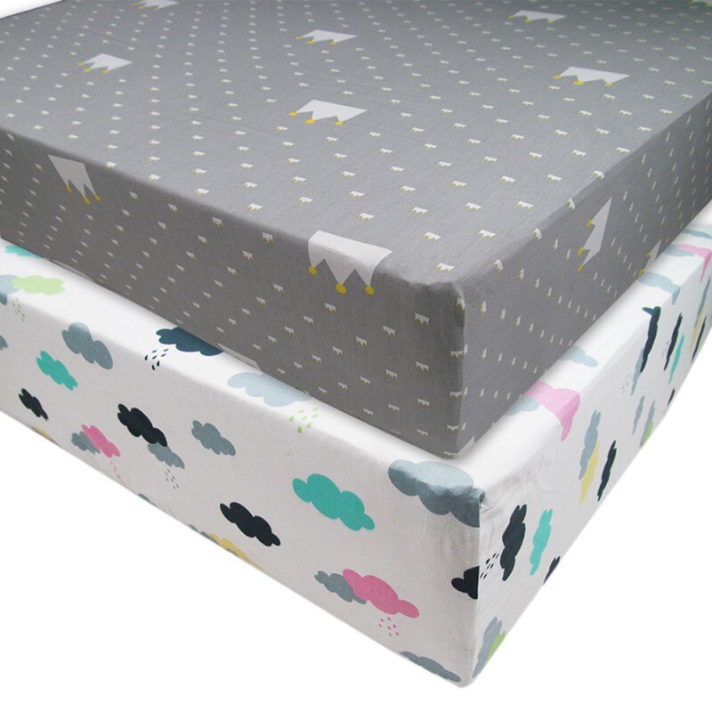 Crib Sheets Infant Baby Girl Boy Sheets Geometric Tree Fitted Crib Sheets Toddler Bed Mattresses Standard Mattress