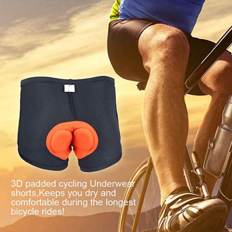 Cykelshorts kvinder mænd bomuld 3d silikone cykel sadel polstret undertøj