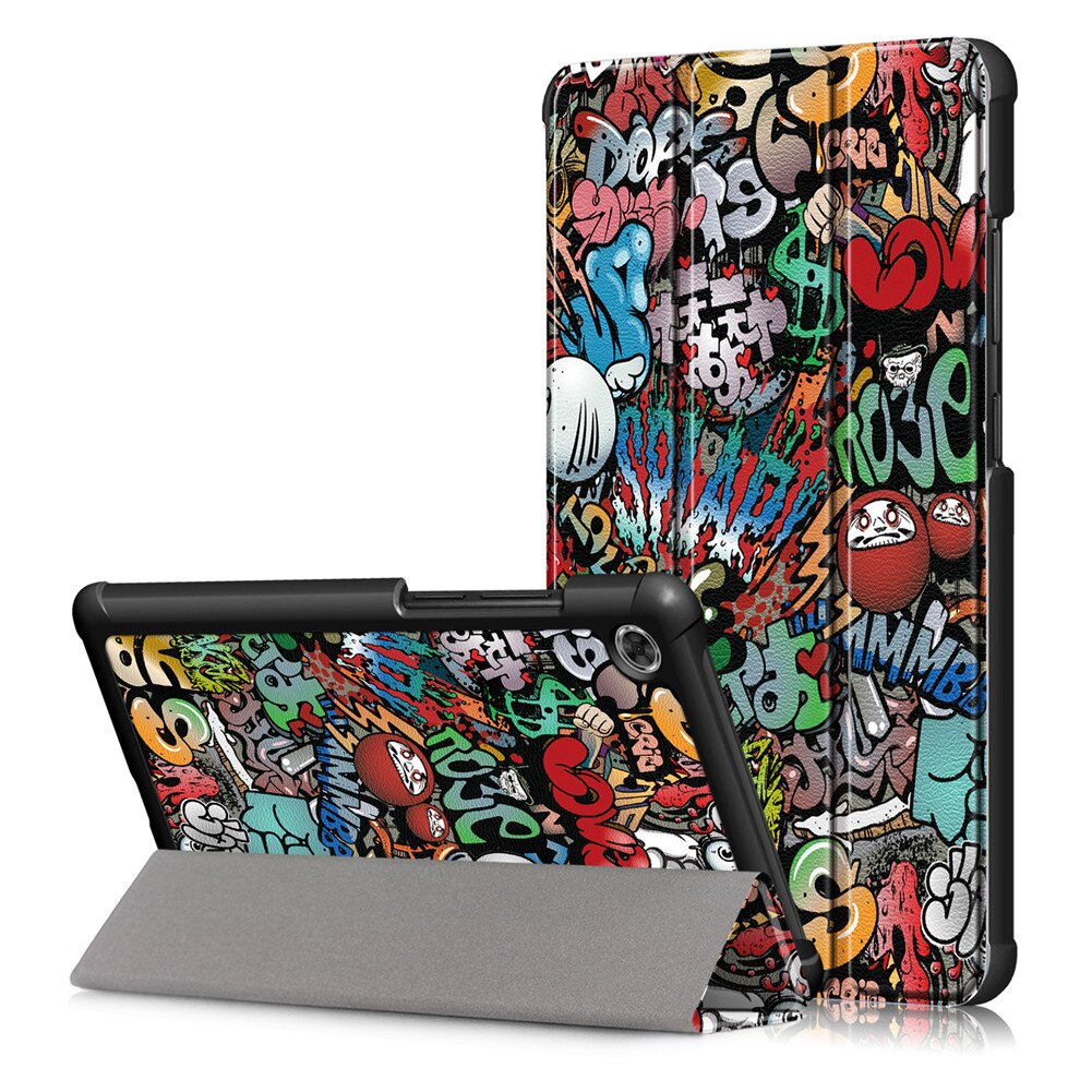 Tablet Case for Lenovo Tab M7 - PU Leather Folio Cover - Drop & Dust Resistant: Multicolor
