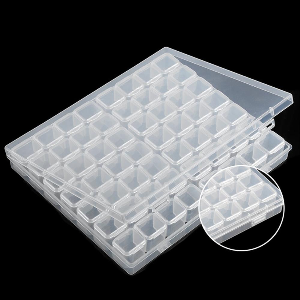 56/28/64 Grid 5d Diamond Painting Accessories Storage Box Diamond Painting Drill Storage Box Transparent Container For