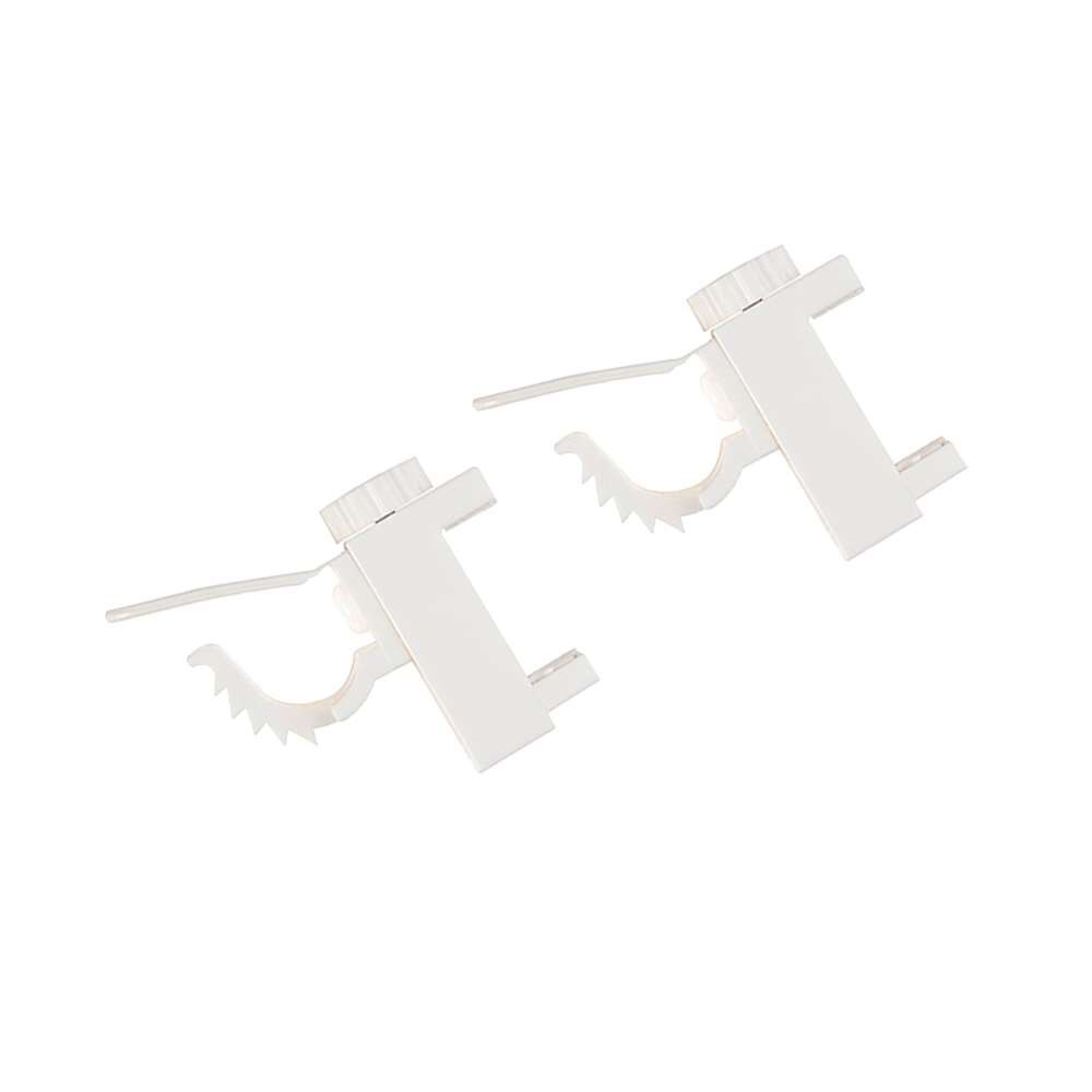 2 Sets Curtain Shelf Bracket Clip Hooks Curtain Rod Wall Shelf Brackets Adjustable Towel Rod Hook Holders Household Tool