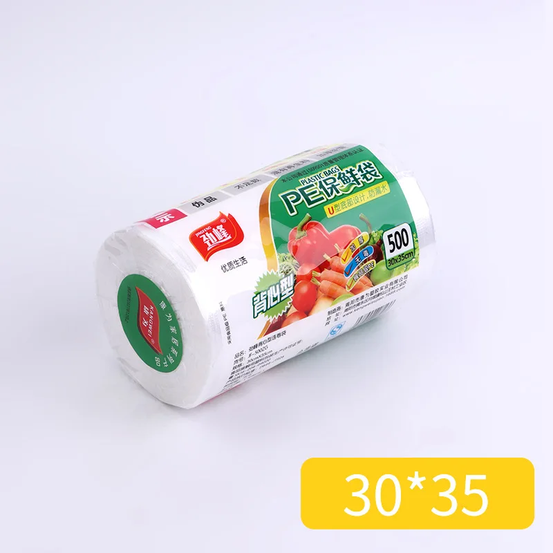 Poser for å holde mat fersk, opprullbare supermarkedposer, håndholdte plastposer til kjøkken for å holde seg fersk