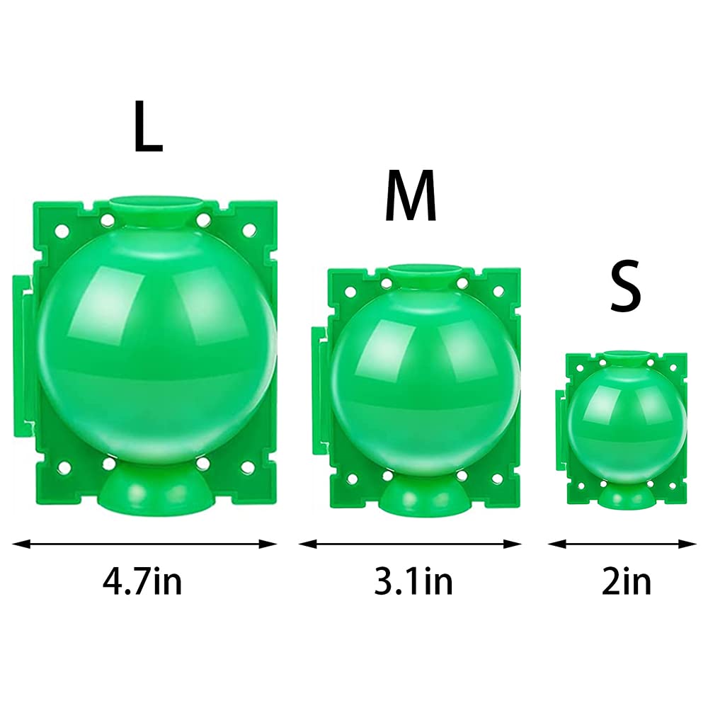 Bola de enraizado para Injerto de plantas, Bola de propagación de cultivo, cápsulas de capas de aire medio transparentes reutilizables para plantas de propagación rápida, 9 piezas: green