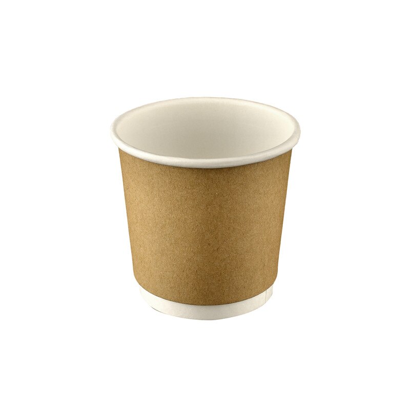 100pcs Net red 4oz 100ml small paper cups double layer dispsoable coffee cup birthday party favor milk tea beverage cup with lid