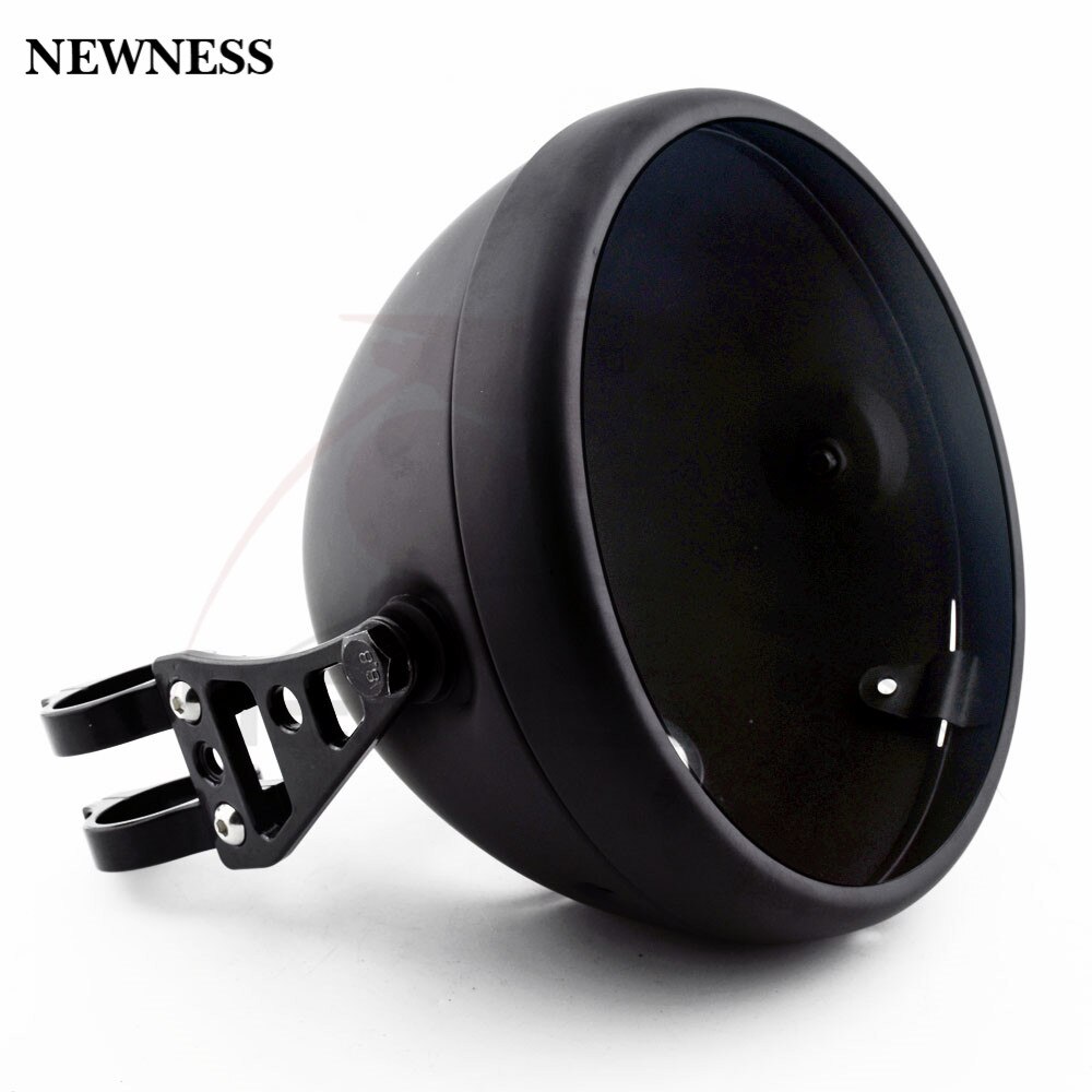 Motorcycle 7" Bucket Shell Headlamp Bracket Front Fork Headlight Mount Holder Clamp CNC Fork Tube Spotlight Headlight