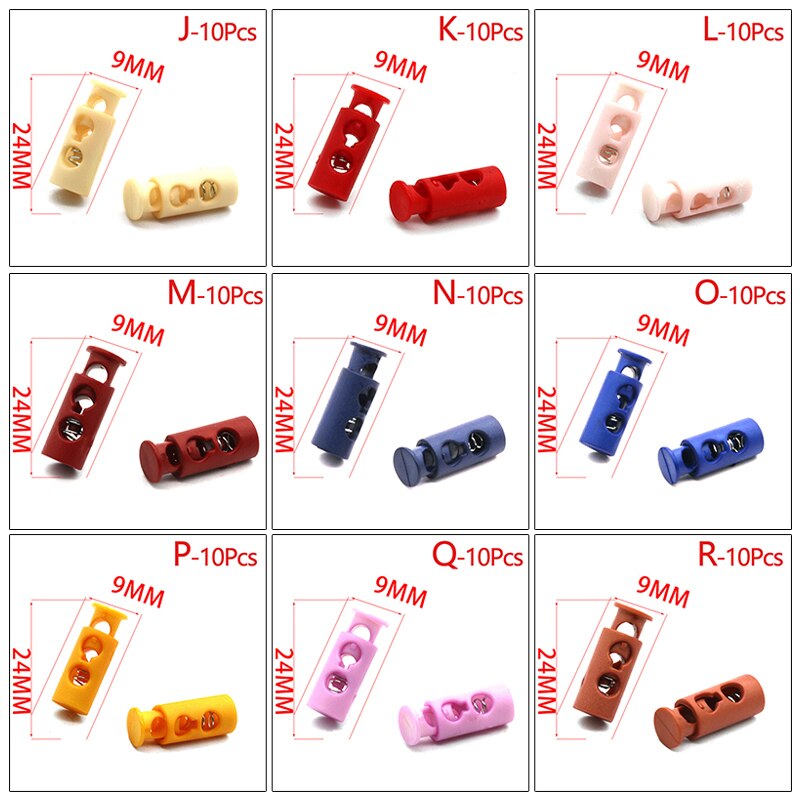 10pcs Multi Style Black Push Cord Lock Spring Clasp Plastic Stoppers Ends Toggles Clip For Apparel Bungee Elastic Rope Parts: Leave us a note