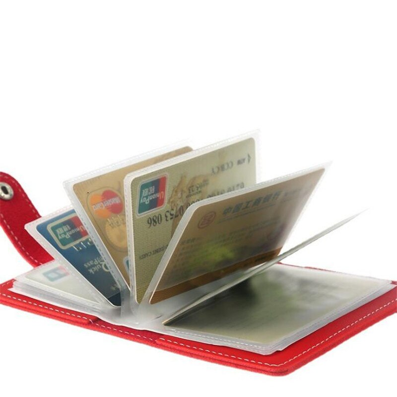 Roze Anti-Diefstal Id Credit Kaarthouder Mode Vrouwen 26 Kaarten Slim Pu Leather Pocket Case Portemonnee Portemonnee voor Vrouwen Mannen Vrouwelijke