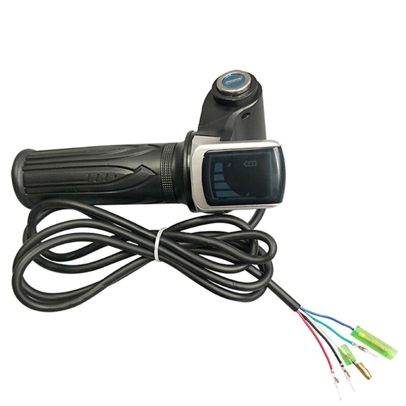 36V Ebike Scooter Twist Throttle Grip with LCD Display & Switch