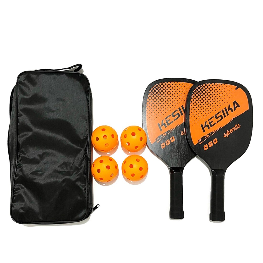 Pickleball Paddles Rackets Set Pickleball Paddle Set Of 2 Ultra Cushion Racquet Rackets 4 Pickle Balls Racquet Bag: Orange