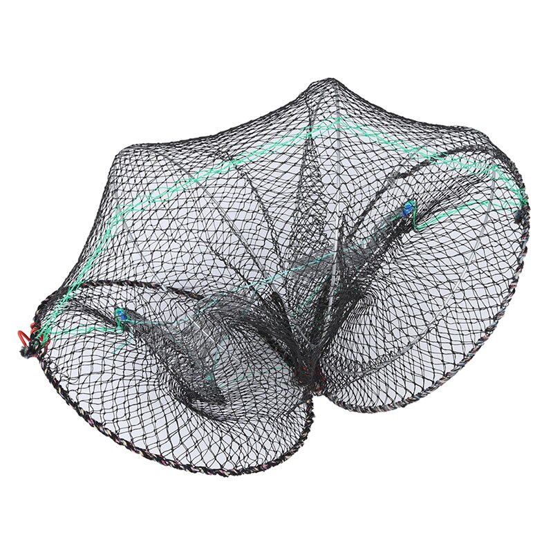 Lobster Crab Crawfish Shrimp Trap Cage Fishing Keep Net Black