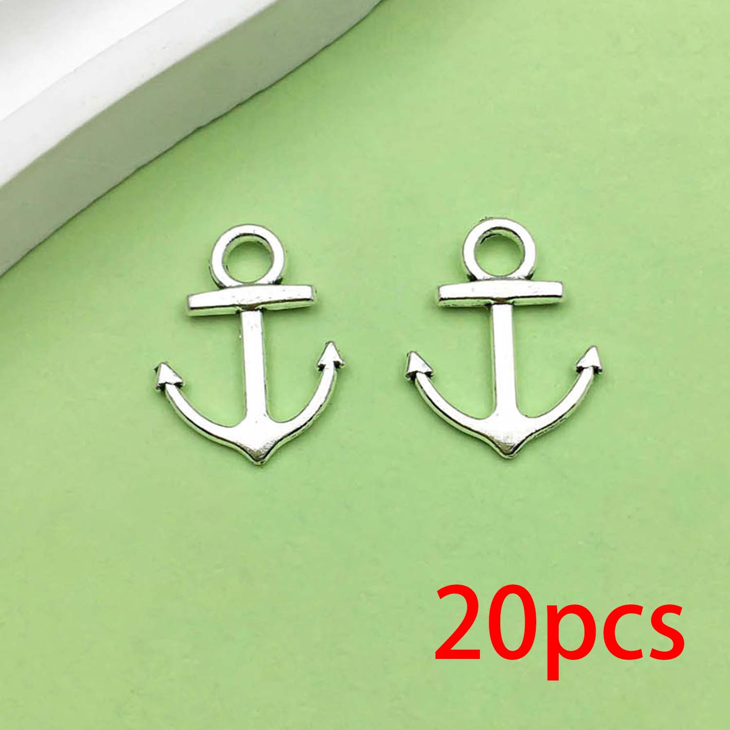 20 piezas colgantes de aleación de Metal con de ancla de barco Vintage plateado antiguo para pulsera DIY, collar, accesorios para hacer joyas: COLOR ORO ROSADO