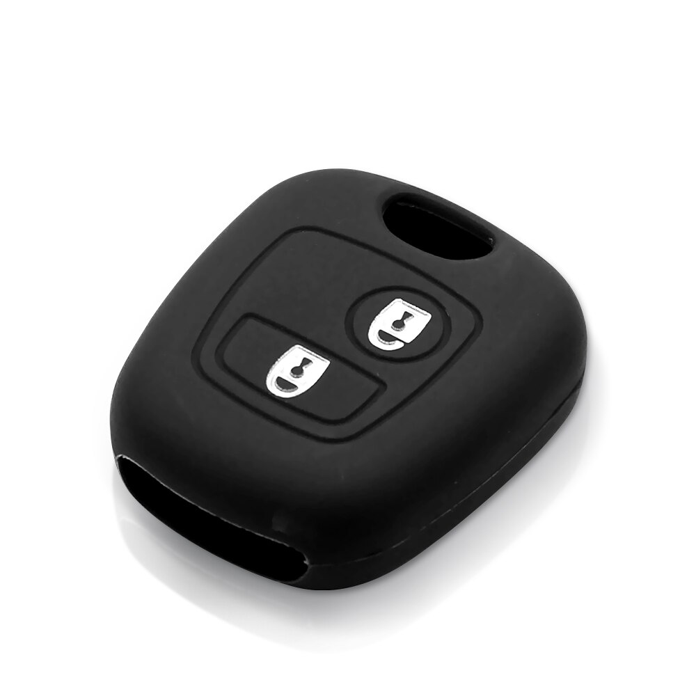 Dandkey Silicone Rubber Car Key Case Cover For Peugeot 107 206 307 207 For CITROEN C1 C2 For Toyota Key Protector Holder Shell