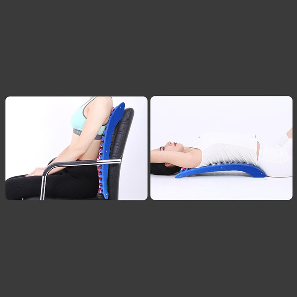 Back Stretcher Lumbar Support Device with Magnetic Rolling Wheels for Upper and Lower Back Massage