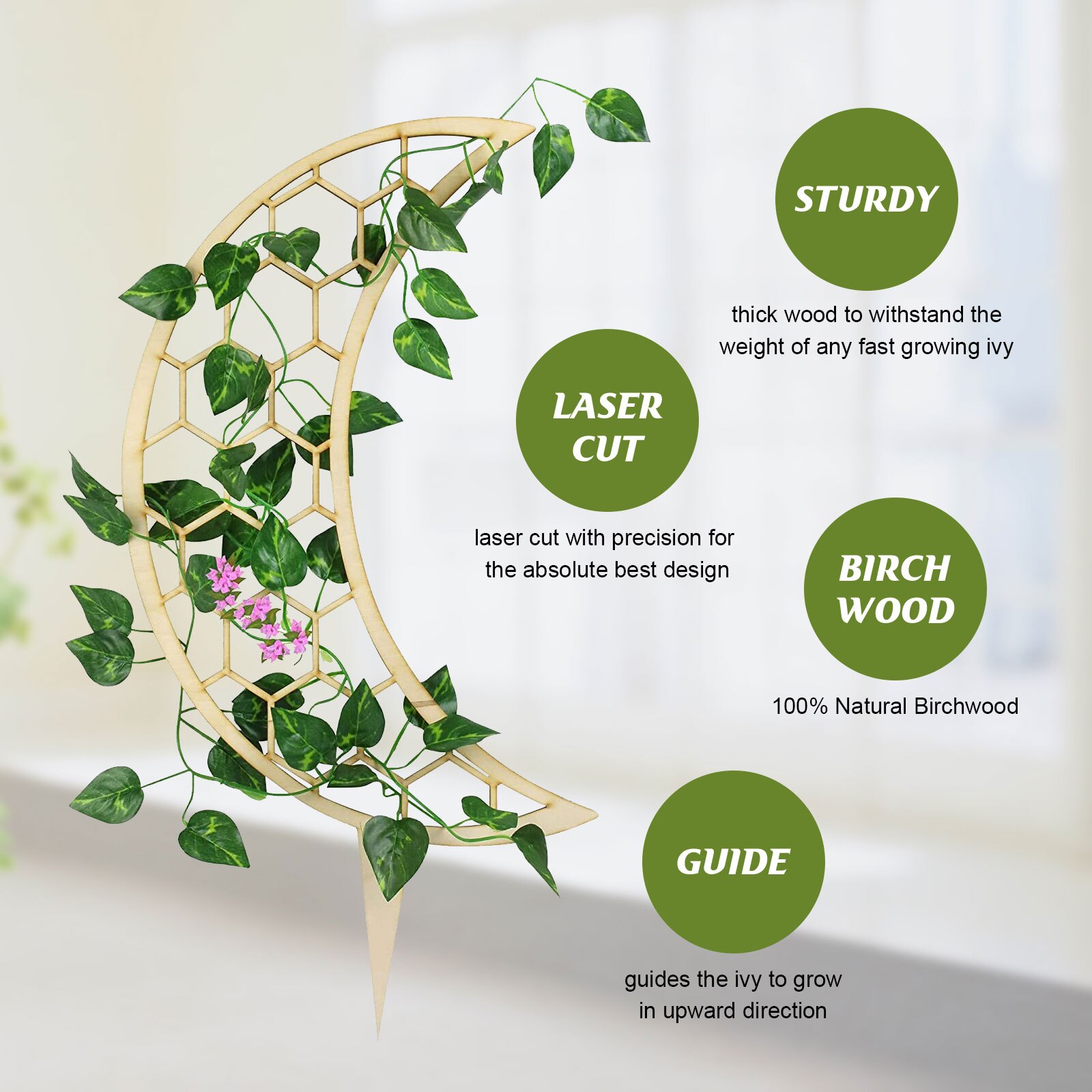 Enrejados para plantas trepadoras, 3 piezas, soporte para plantas de jardín DIY, soporte para vides de flores, poste de madera, suministros para jardín