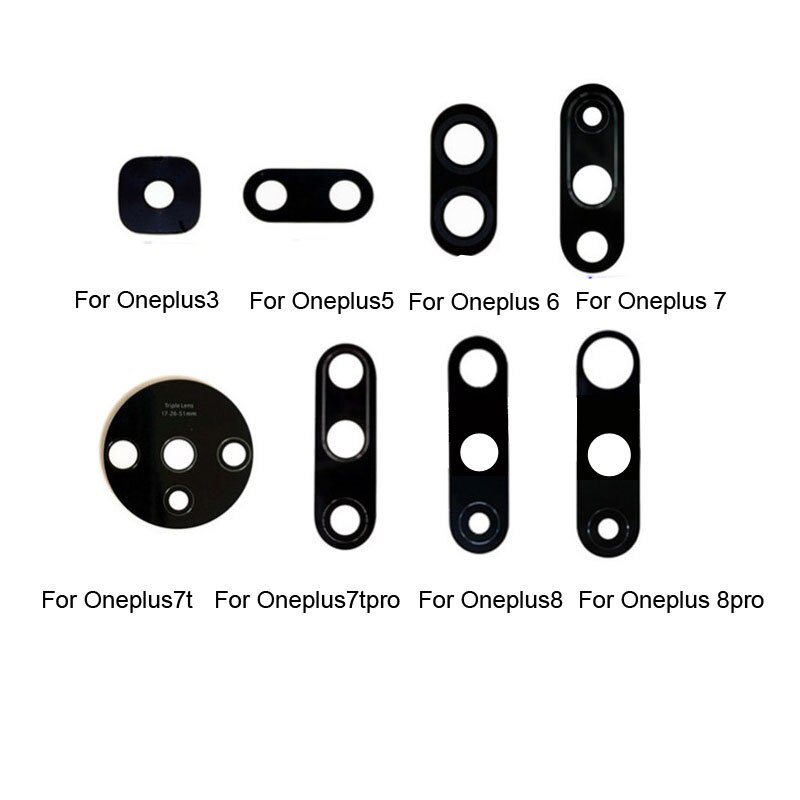 2 sztuk 100% nowa sprzedaż detaliczna z powrotem tylny obiektyw aparatu pokrowiec kamery szkła za pomocą klejów dla Oneplus 3 3t 5 5t 6 6t 7 7pro 7t 7tpro 8 8 pro