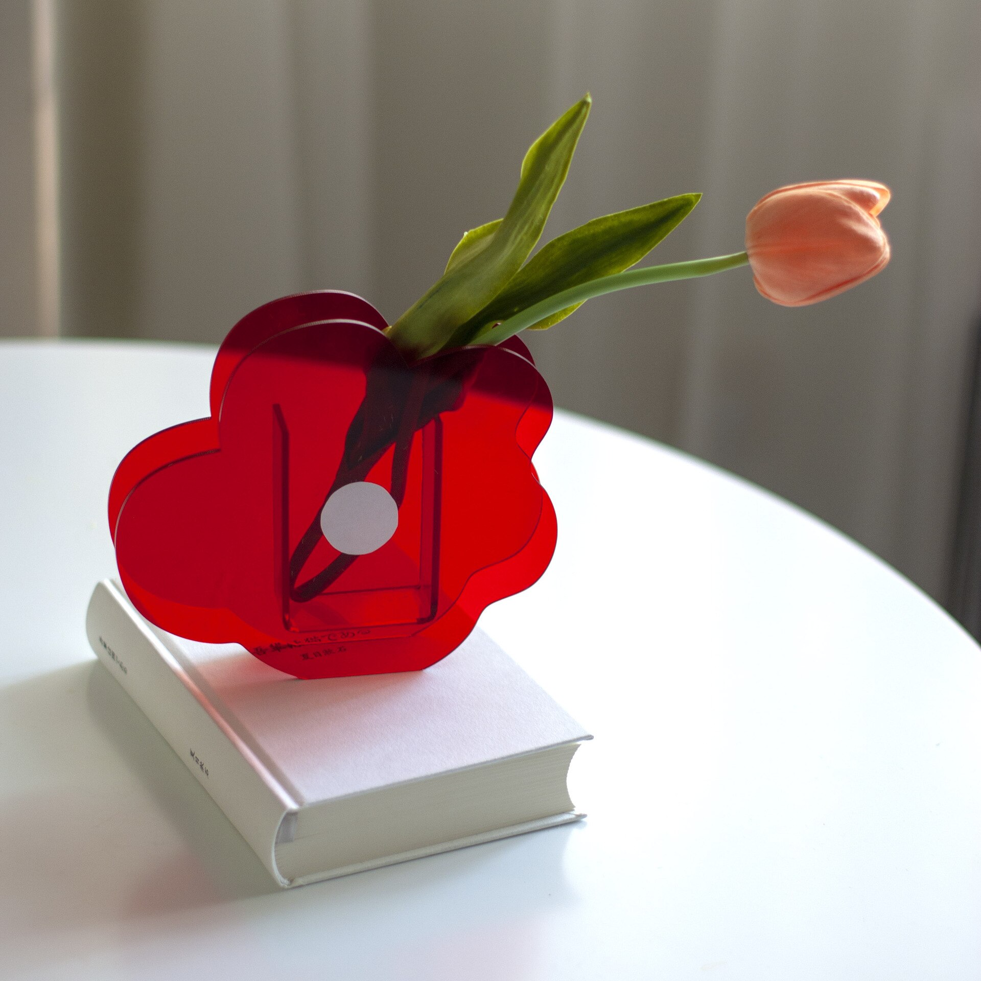 1 Piece Ins Acrylic Color Vase Geometric Shape Hydroponic Plant Stand Multicolor Flower Container Flower Arrangement Home Decor