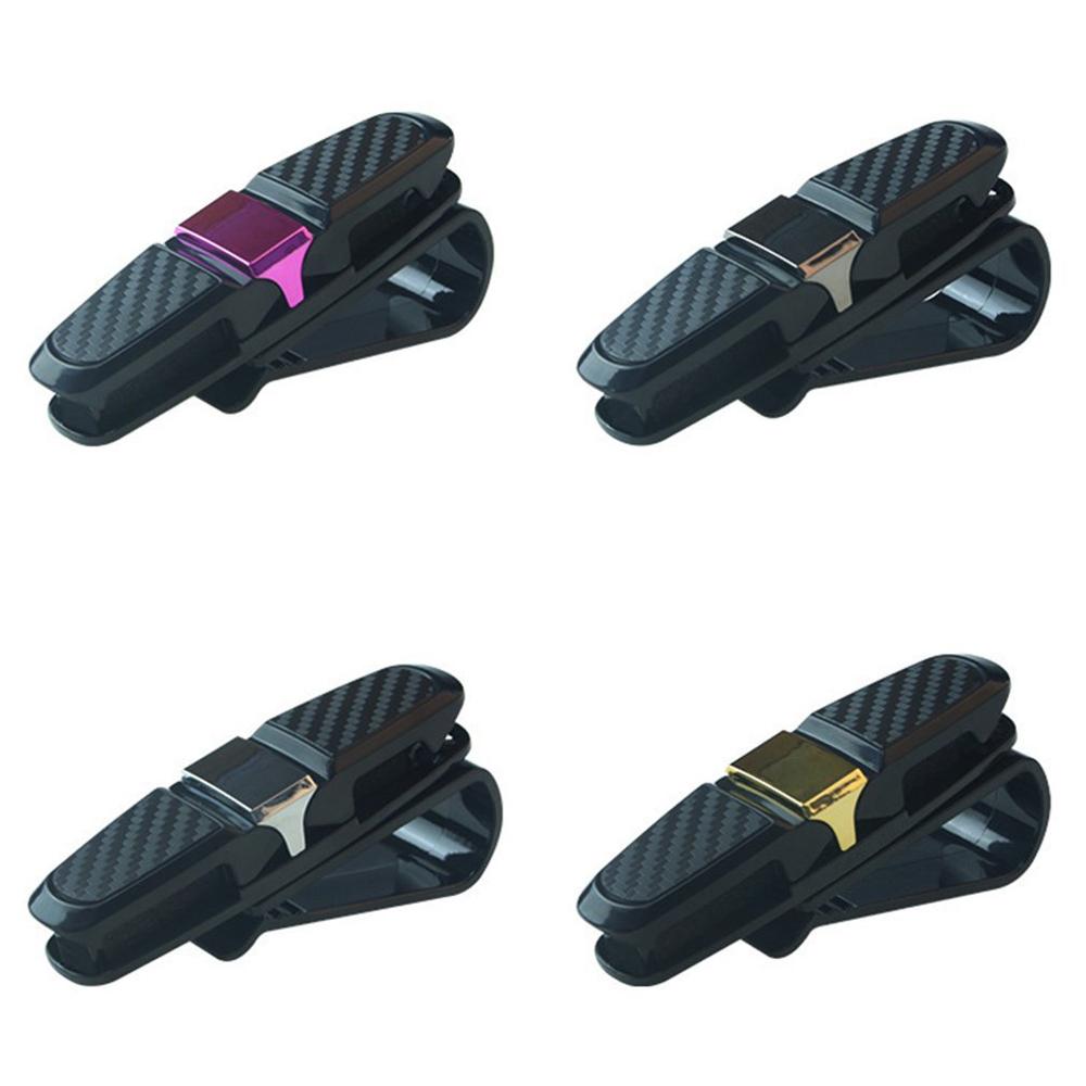 S-type carbon soldeer autobril clip zonnebril dubbele clip zonneklep zonnebril rekeninghouder multifunctionele auto benodigdheden
