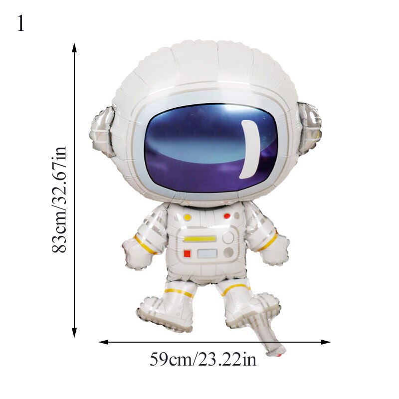 4D Stereoscopic Cartoon Foil Balloons Astronaut Spaceship Rocket Earth Foil Balls Birthday Party Decorations Kids Funny Balloon