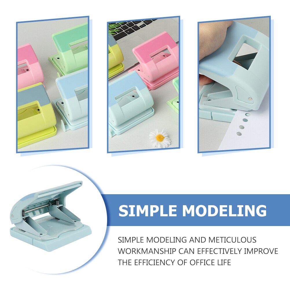 Hole Puncher Two Hole Punch Manual Hole Puncher Loose-leaf Hole Punch (Random Color)