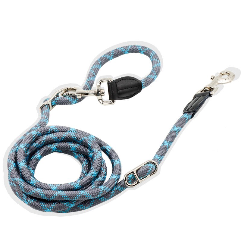 2.6m handsfree hundebånd til løping multifunksjonell hundetrening bånd nylon dobbel bånd til små valp &amp; butikk hunder: Blå / M  2.6 mx 1cm