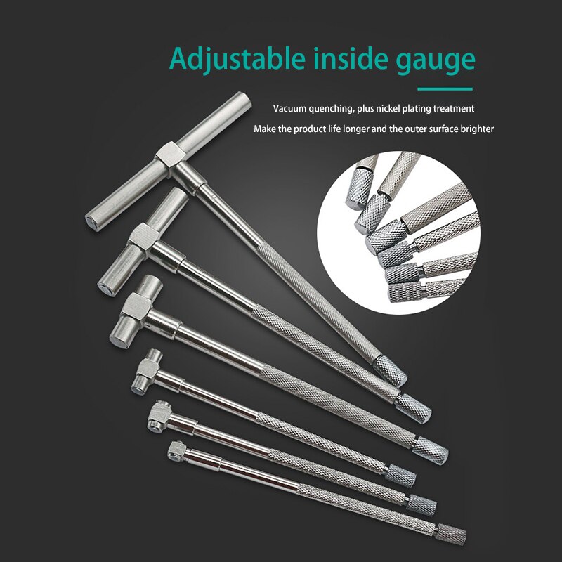 Telescoping Gauge Set 8-150mm (5/16"-6") Hole Gauge Internal Gauge Micrometer For Quick Inside Measuring Tools 6pcs/set