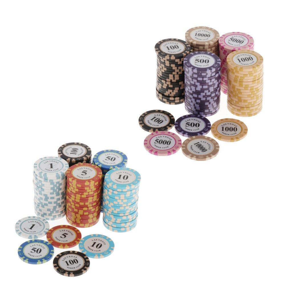 100 stück Kunststoff Poker Chips für freundlicher Spiel Spielen, Lernen Mathematik Zählen, Bingo Spiel
