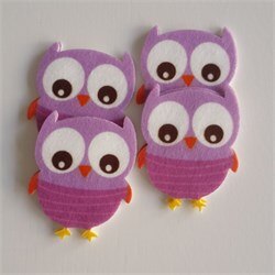 Drukowane filcowe aplikacje sowa filc Sztuka DIY rękodzieło prezent 16 części/partia 7 cm darmowa wysyłka scrapbooking naklejka ścienna
