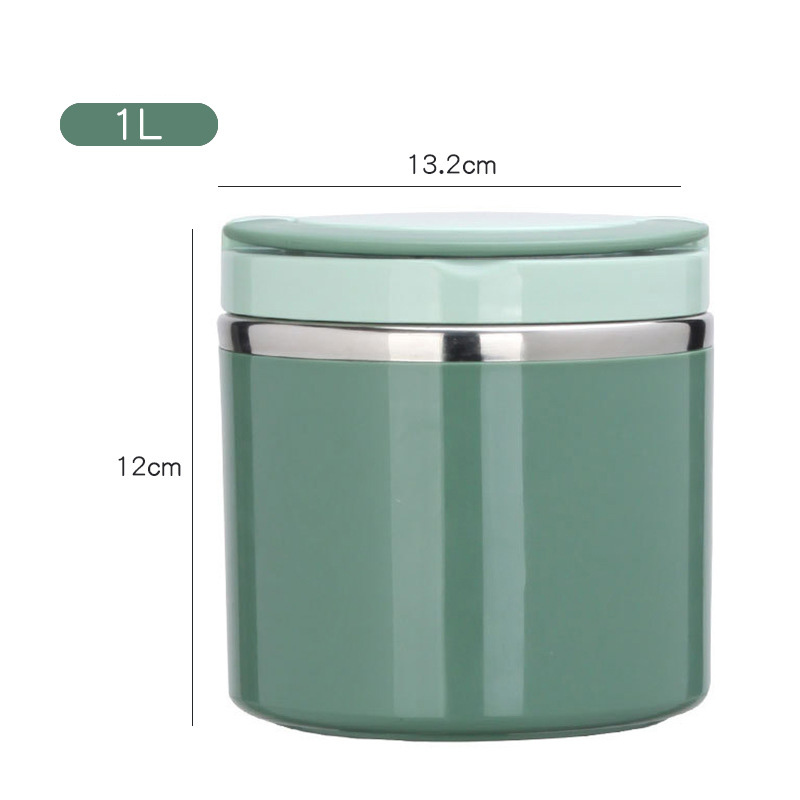 Termo portátil de acero inoxidable para alimentos, caja de almuerzo aislante, contenedor sin BPA, 630ml/1000ml