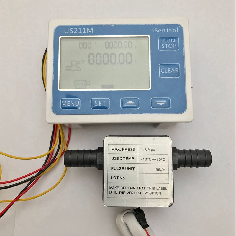 Flowmåler brændstofmåler flowmåler mod flowindikator sensor benzin gear flow sensor med lcd flowmåler