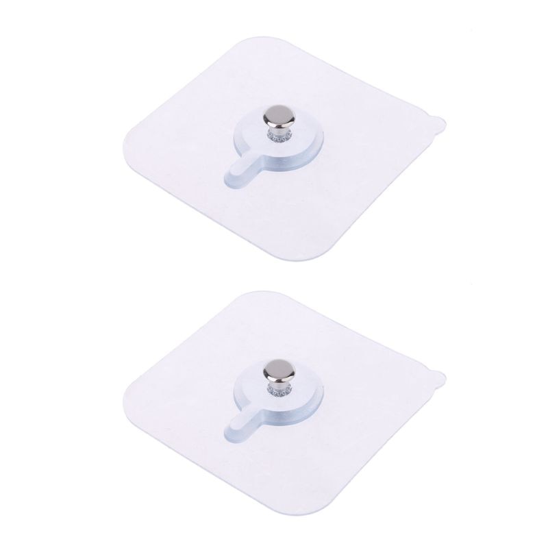 2Pcs Naadloze Zelfklevende Nagel Haak Holder Muur Hanger Opknoping Kit Voor Fotolijst Painting Poster Klok Geen boren