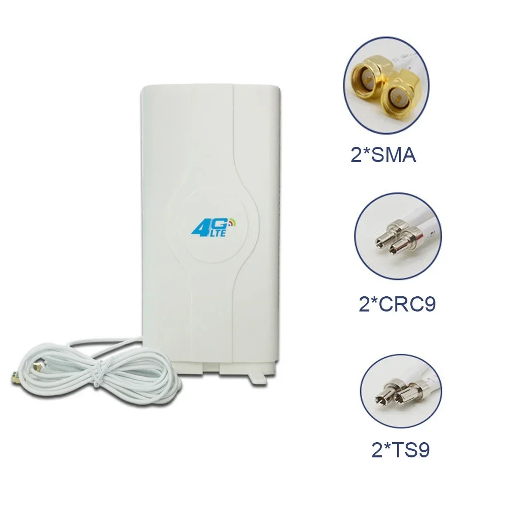3g 4g LTE Antenne 700~2600mhz 88dbi 2* SMA/2* CRC9/2* TS9 Stecker Booster Mimo Panel Antenne+2 Meter