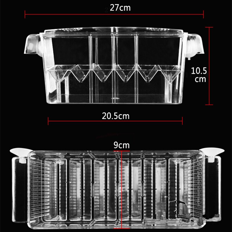 4 zimmer Hohe Klar Fisch Zucht Kasten Acryl Aquarium Züchter Kasten Doppel Guppys Schlüpfen Inkubator Isolation