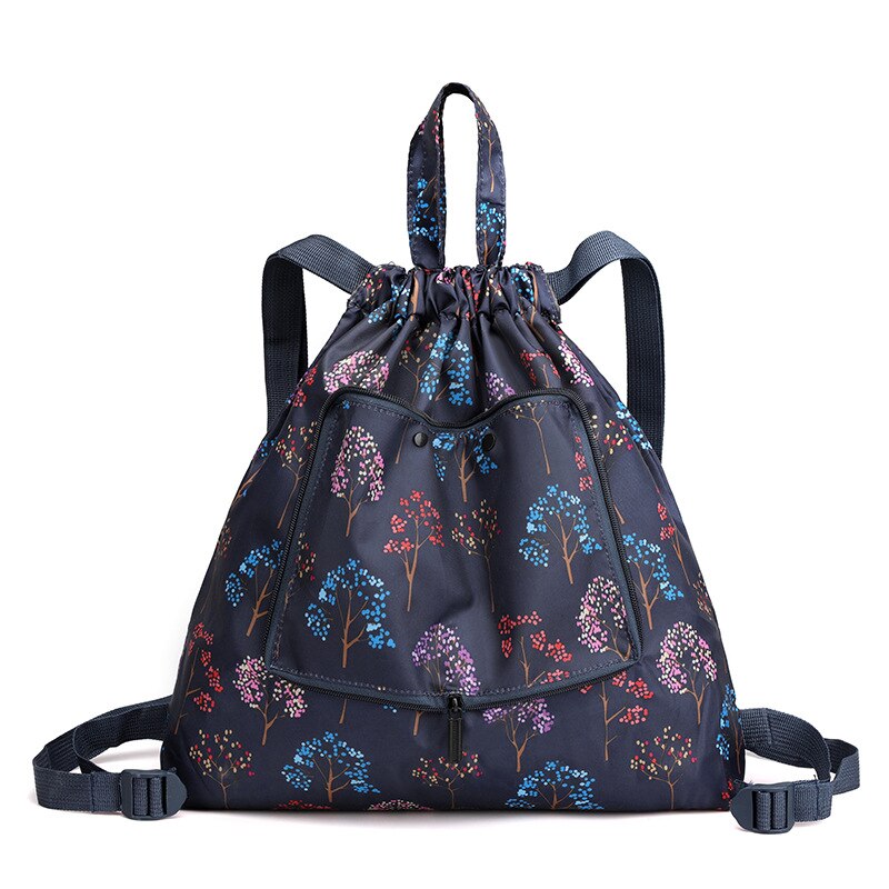 Sac à dos étanche à cordon coulissant pour femmes et hommes, avec motif de feuilles, de sport en plein air, de Fitness, d'entraînement, de gymnastique, de surf, de rangement de chaussures: cai se shu