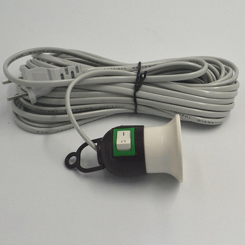5m forlænger hængende lanterne pendel lampe ledning kabel  e27 fatning med tænd/sluk kontakt , 2- ben stik, til køkken soveværelse lys