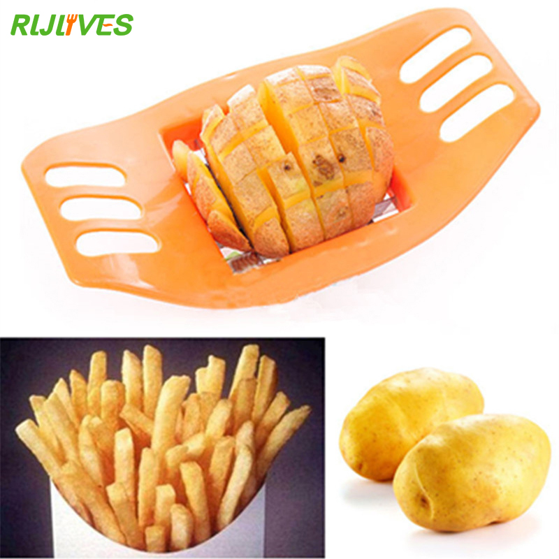 Rljlives 1 Pc Aardappel Slicer Cutter Rvs Franse Fry Chopper Chips Maken Tool Fries Cutter Aardappel Groente Slicer