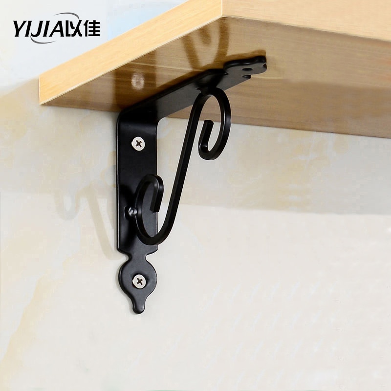European style Wrought iron triangle bracket rack support frame right angle wall bracket shelf support triangle bracket