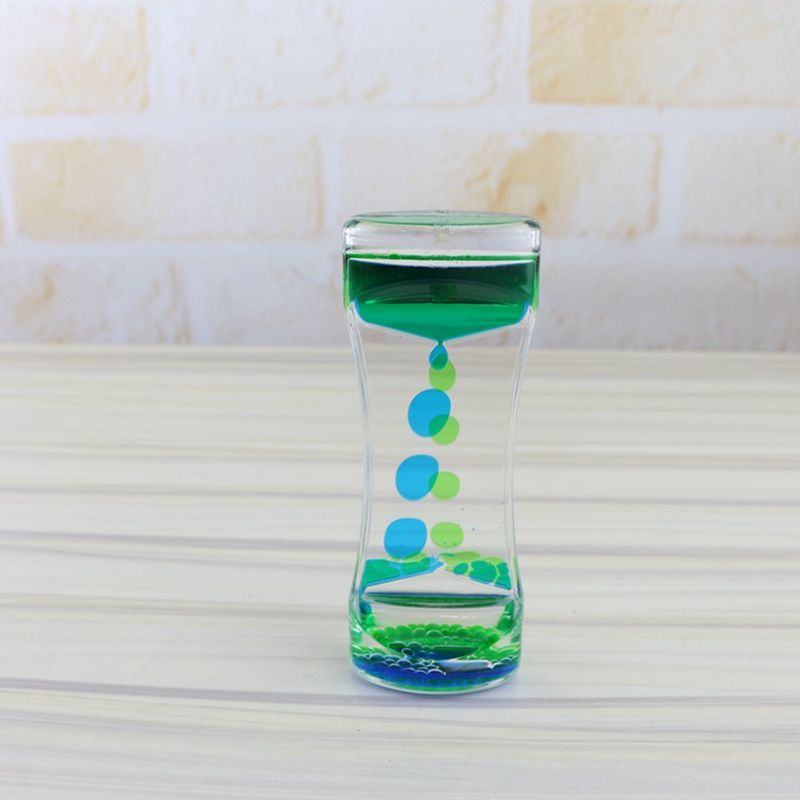 Double Color Sand Hourglasses Colorful Liquid Timer Anxiety Relief Liquid Motion Timer Bubble Timer Oil Hourglaslock Home Decor: color 4