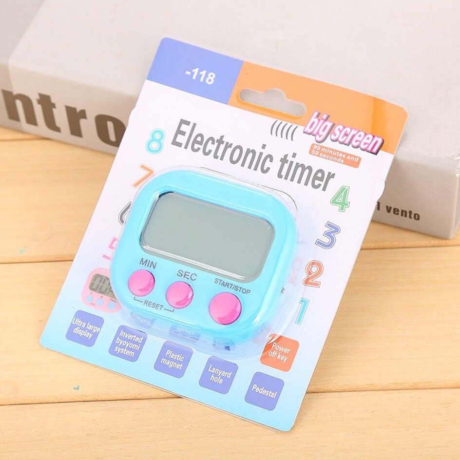 LCD Digital Kitchen Countdown Alarm Clock Timer with Stand Kitchen Timer Practical Cooking Timer Alarm Clock