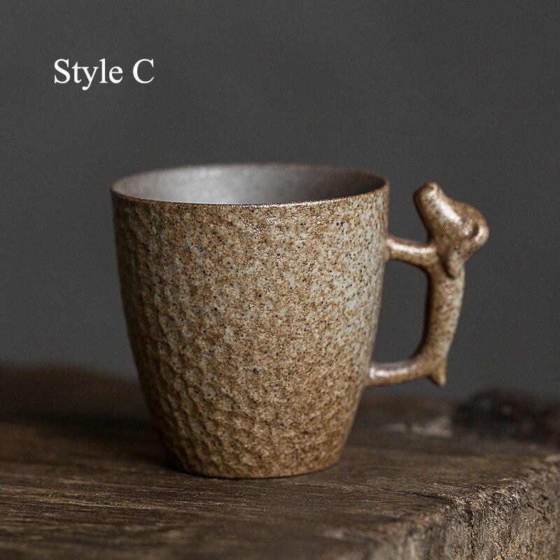 LUWU ceramic teacup cute dog chinese tea cup drinkware 120ml: Style C