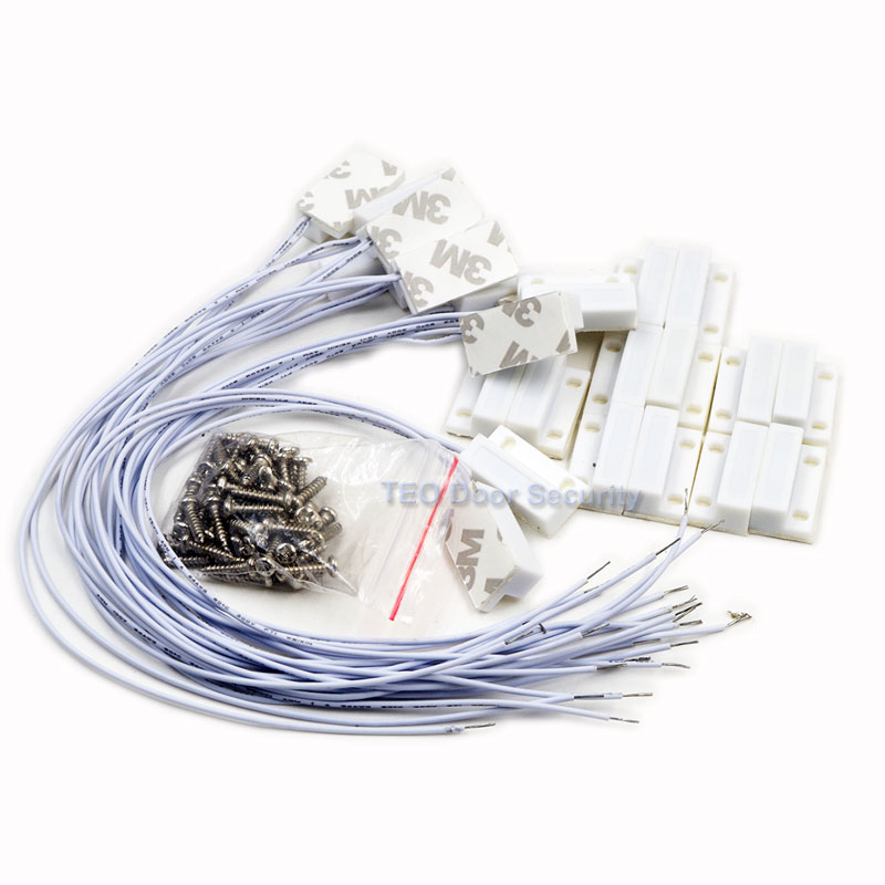 Wired Raam Magneetcontact Sensor Detector Raam Magnetische Sensor Switch Alarmsysteem Normaal Gesloten Deur Detector