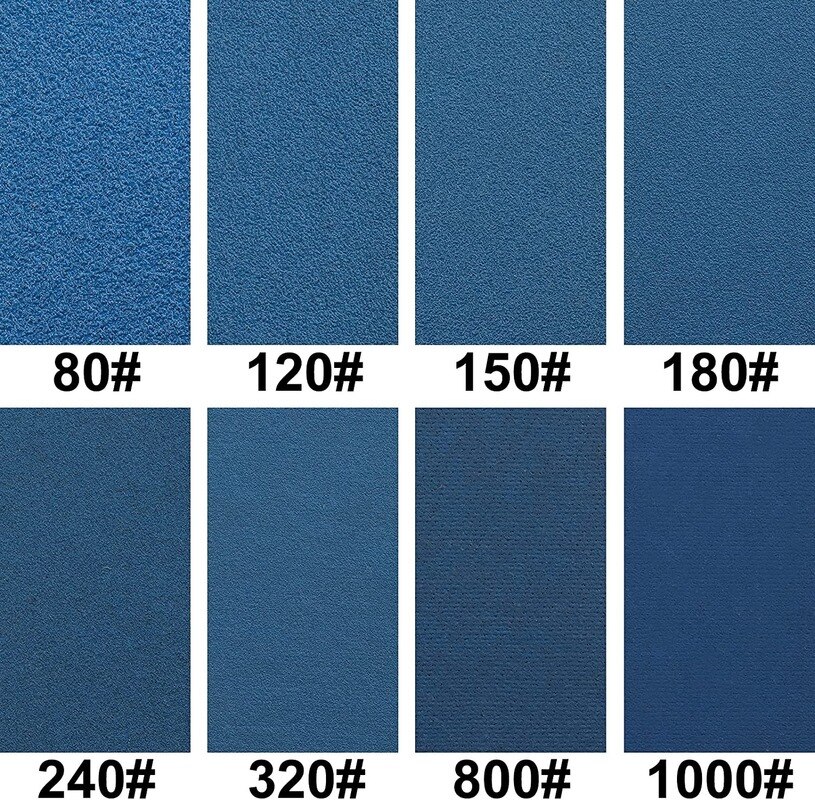 Bandes abrasives en Zirconium, 8 pièces, 80/120150/180/240/320/800/1000 grains, bandes de papier de verre combinées, 100x915mm