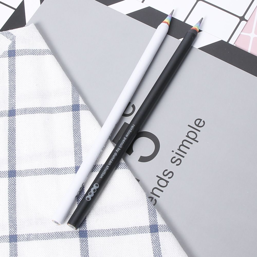 Rainbow HB Pencil Black and White Set Students Writing Professinal Sketch Art Drawing Sketching Pencil School Office